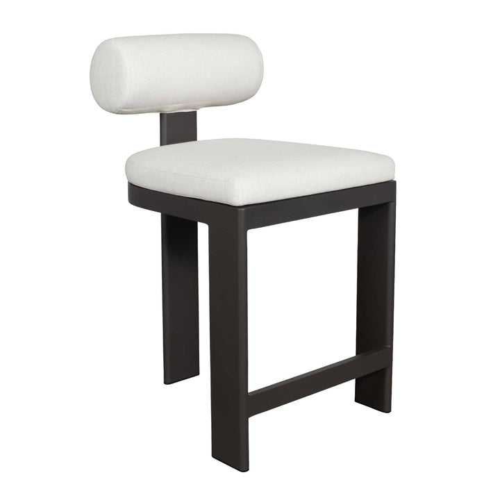 American Home Furniture Uttermost Bolster Back White Outdoor Counter Stool