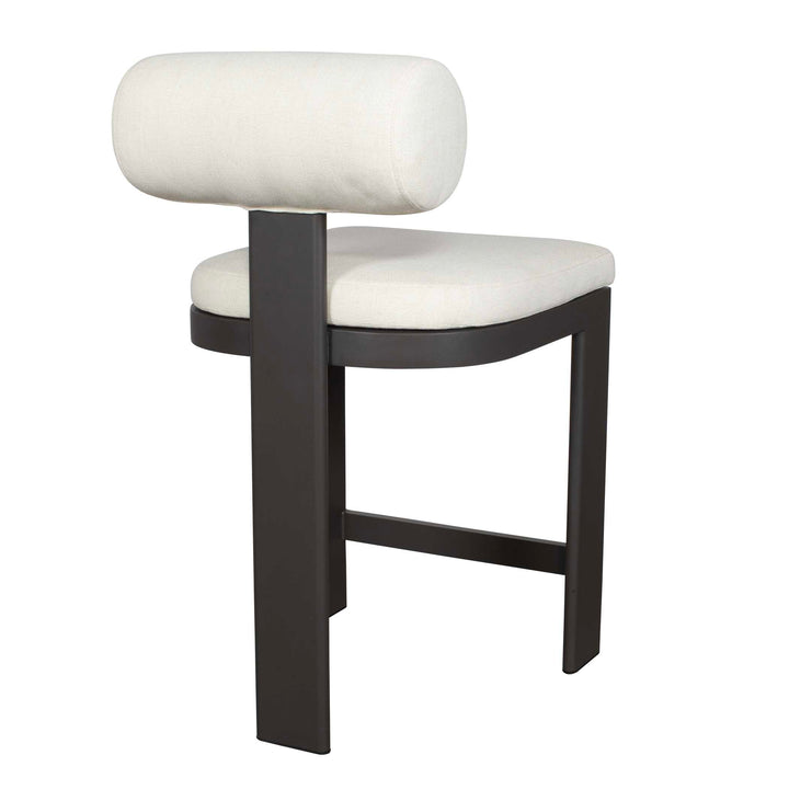 American Home Furniture Uttermost Bolster Back White Outdoor Counter Stool