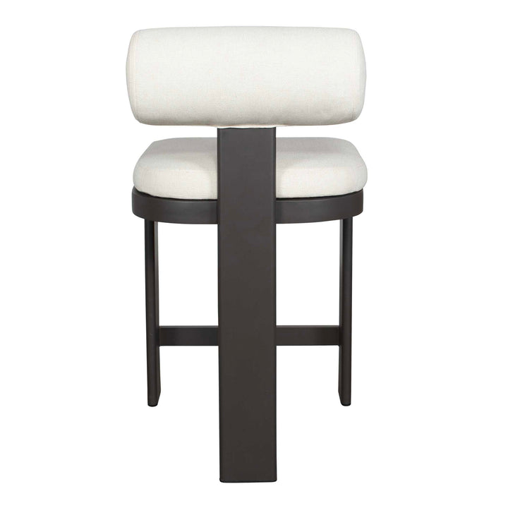 American Home Furniture Uttermost Bolster Back White Outdoor Counter Stool