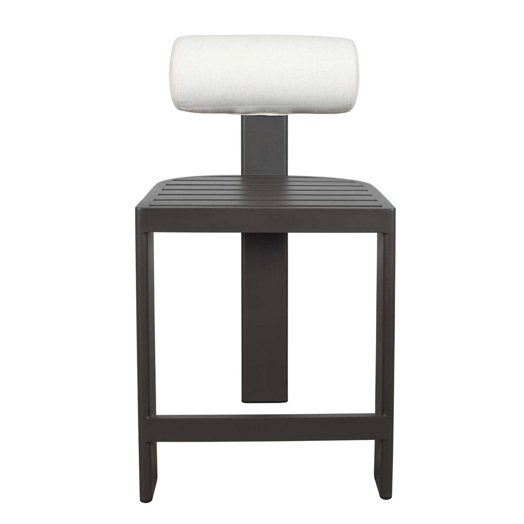 American Home Furniture Uttermost Bolster Back White Outdoor Counter Stool