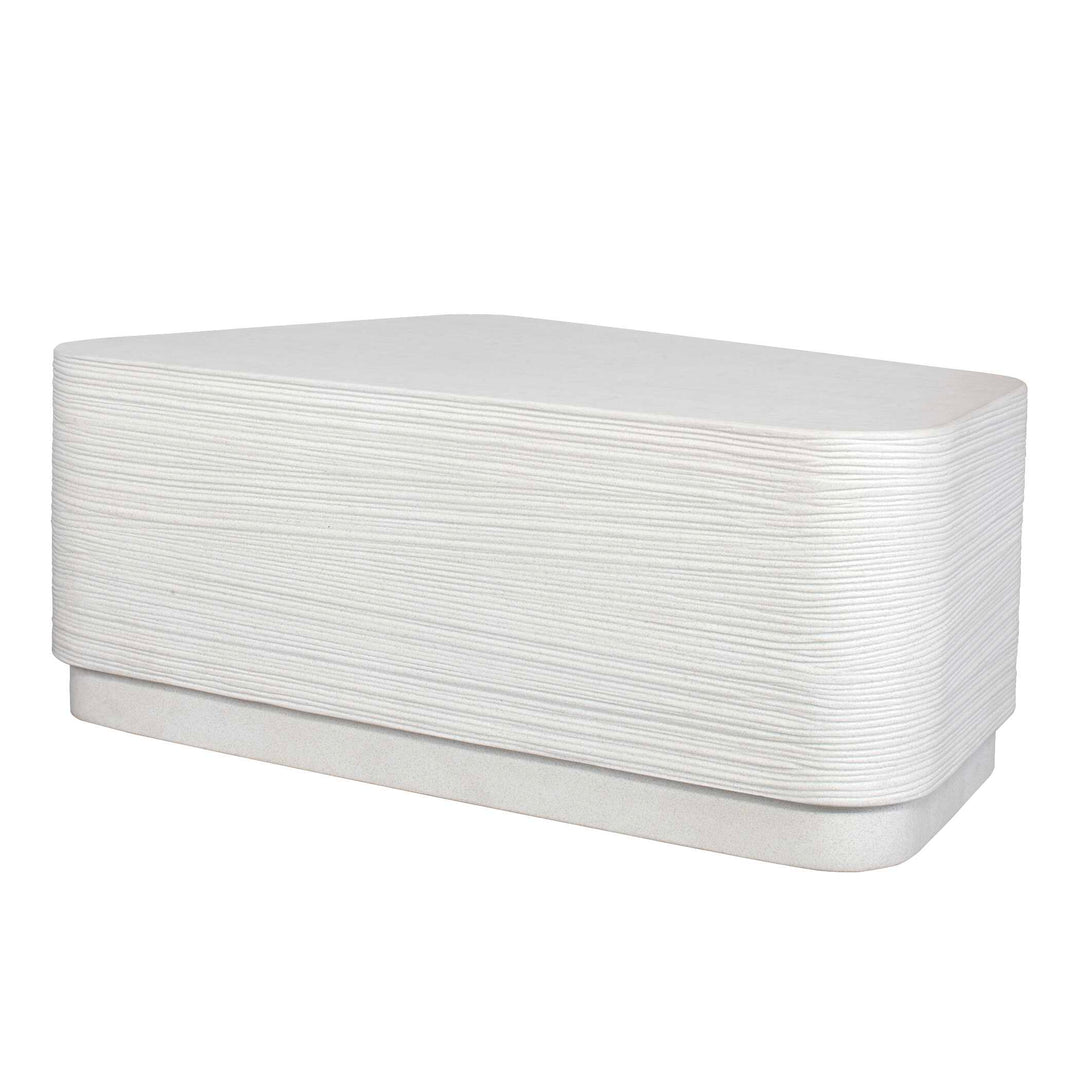 Saltwater White Concrete Coffee Table