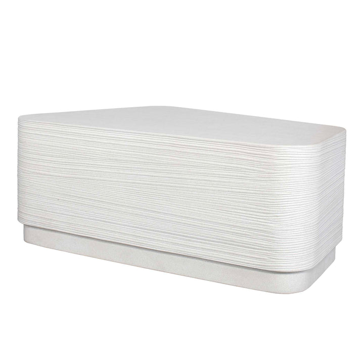 Saltwater White Concrete Coffee Table