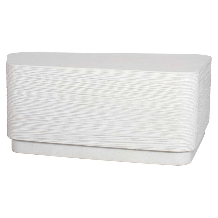 Saltwater White Concrete Coffee Table