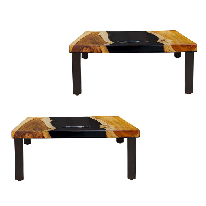 American Home Furniture Uttermost Clearwood Black Cornhole Game Set of 2