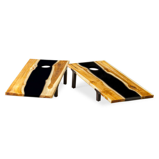 American Home Furniture Uttermost Clearwood Black Cornhole Game Set of 2