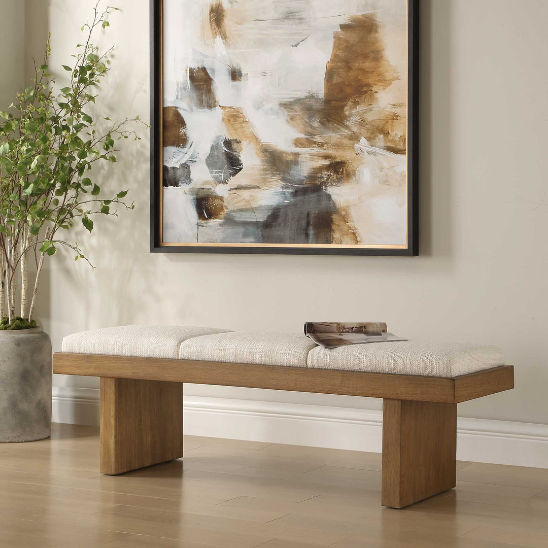 Haden White Upholstery Bench