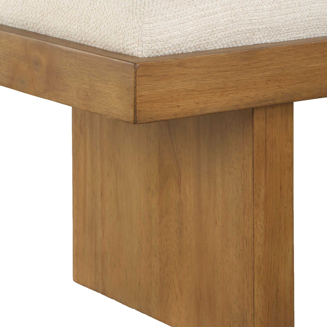 Haden White Upholstery Bench