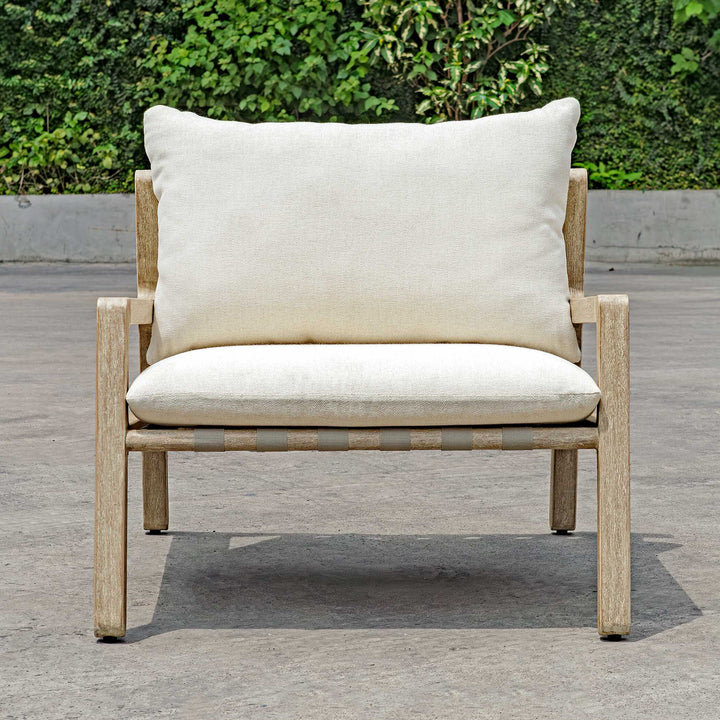 American Home Furniture Uttermost Strapped Outdoor Lounge Chair