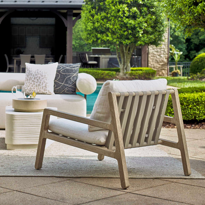 American Home Furniture Uttermost Strapped Outdoor Lounge Chair