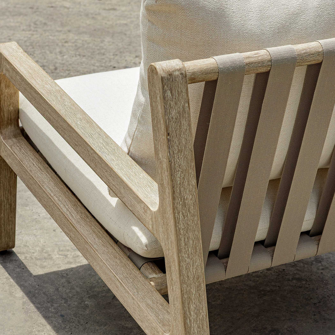 American Home Furniture Uttermost Strapped Outdoor Lounge Chair