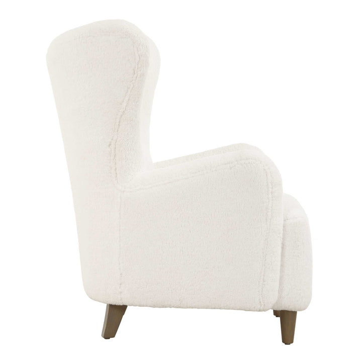 Ingel White Wingback Armchair