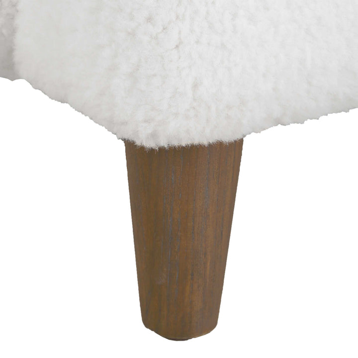 Ingel White Wingback Armchair