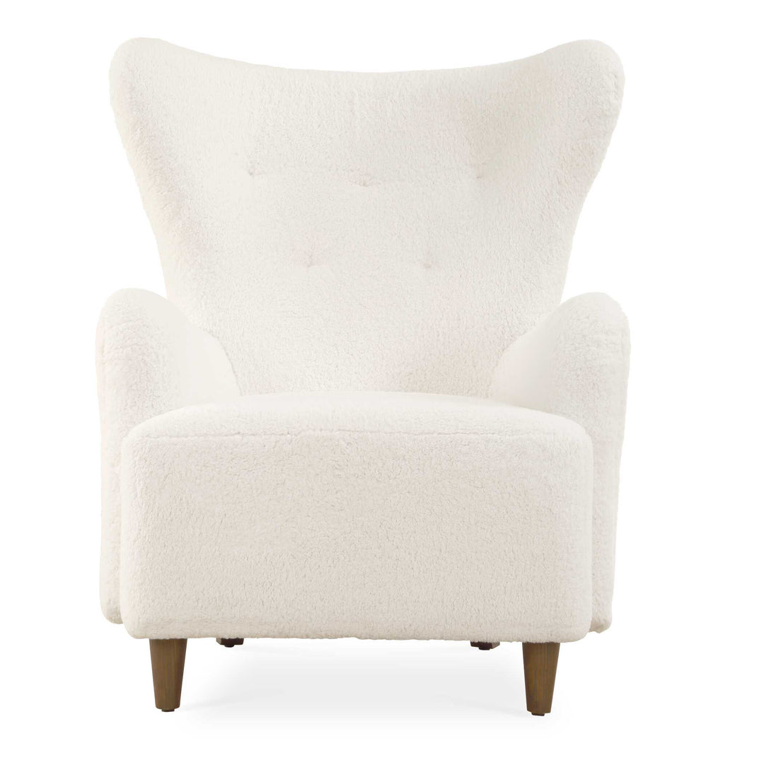 Ingel White Wingback Armchair