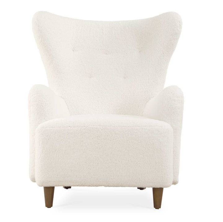 Ingel White Wingback Armchair