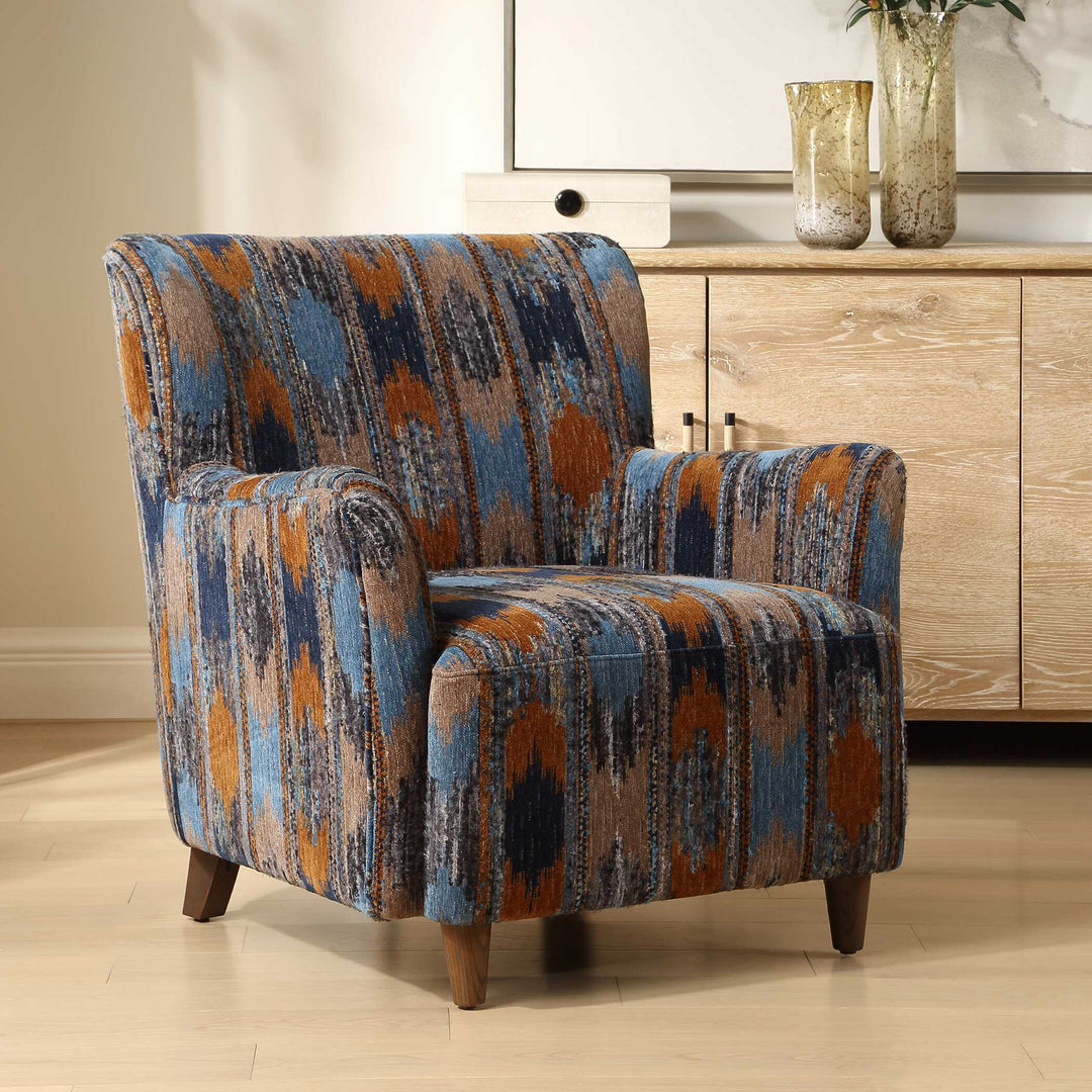 Lainey Upholstered Ikat Armchair