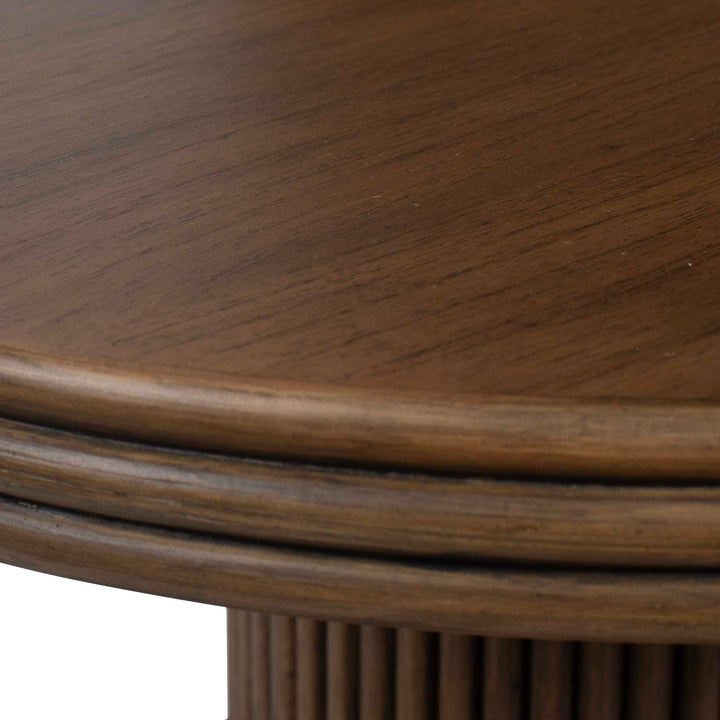 Top Tier Oval Walnut Side Table