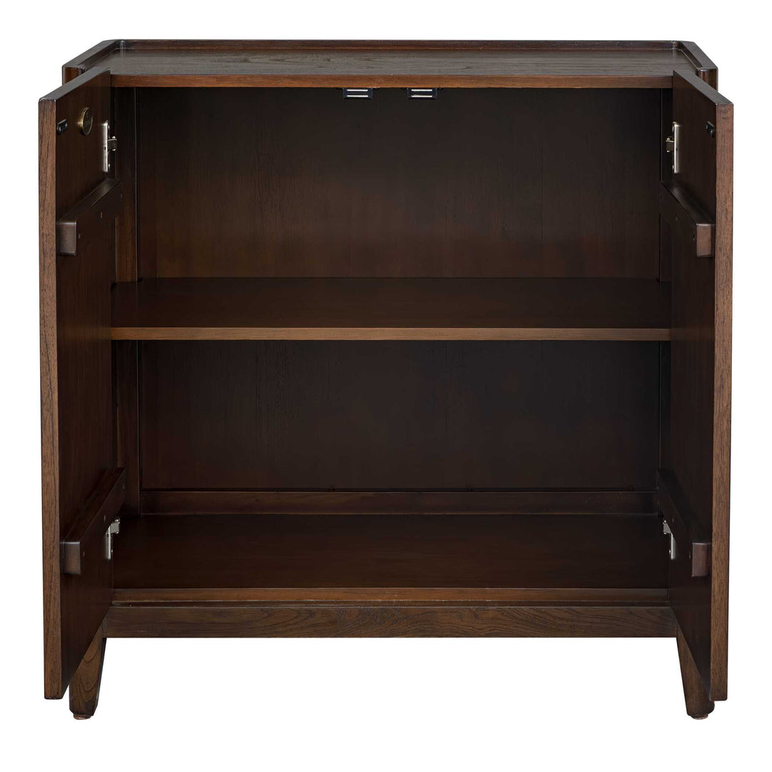 On The Block 2 Door Walnut Cabinet