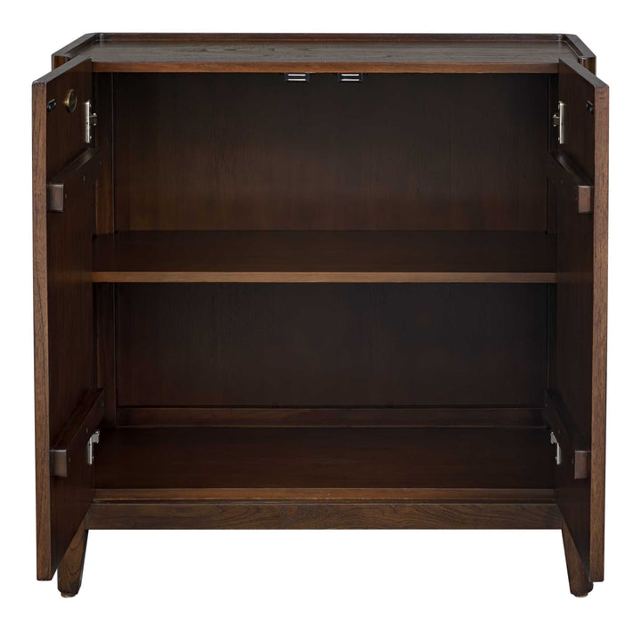 On The Block 2 Door Walnut Cabinet