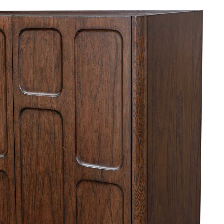 On The Block 2 Door Walnut Cabinet