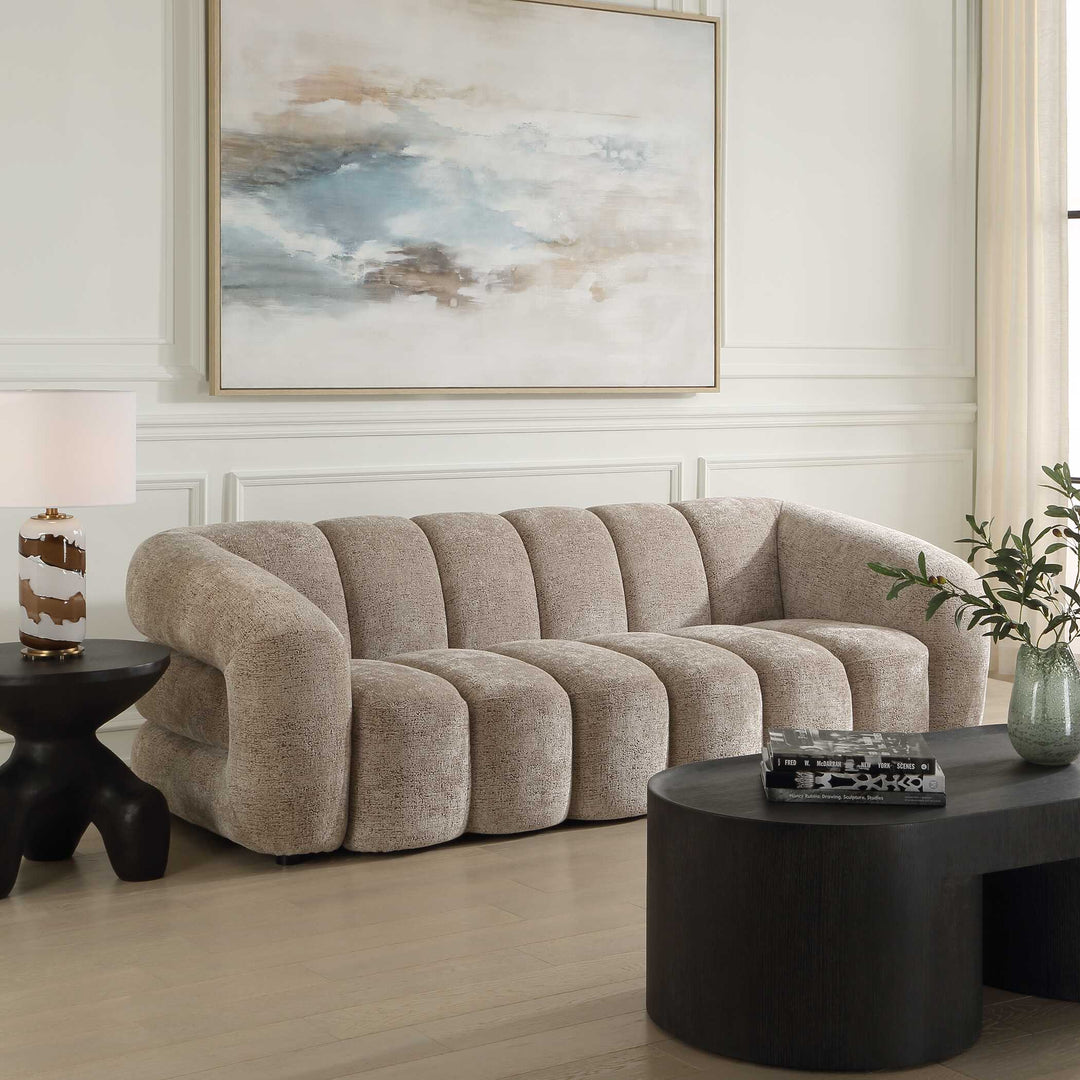 Modella Upholstered Chenille Sofa