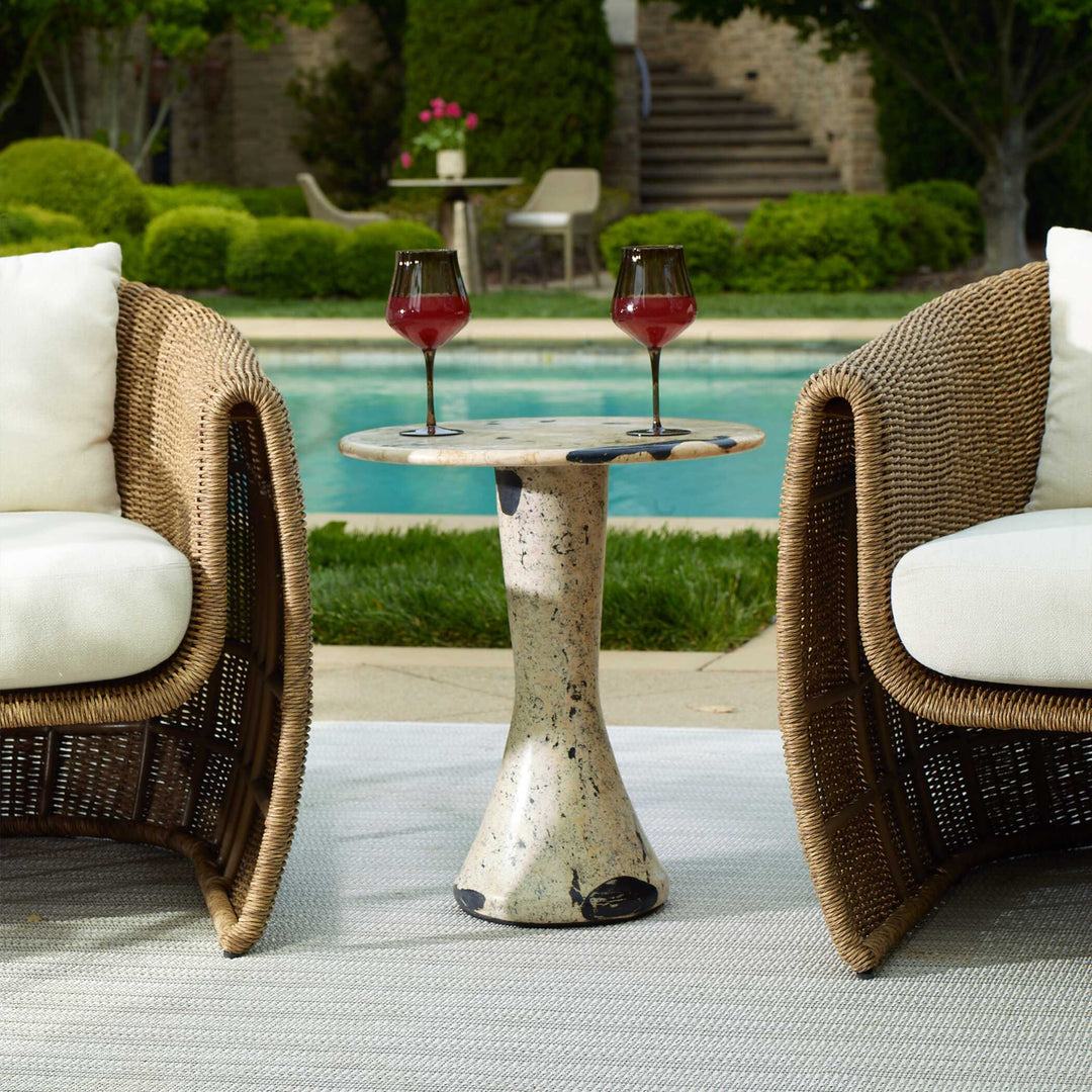 Cadas Indoor-Outdoor Stone Side Table