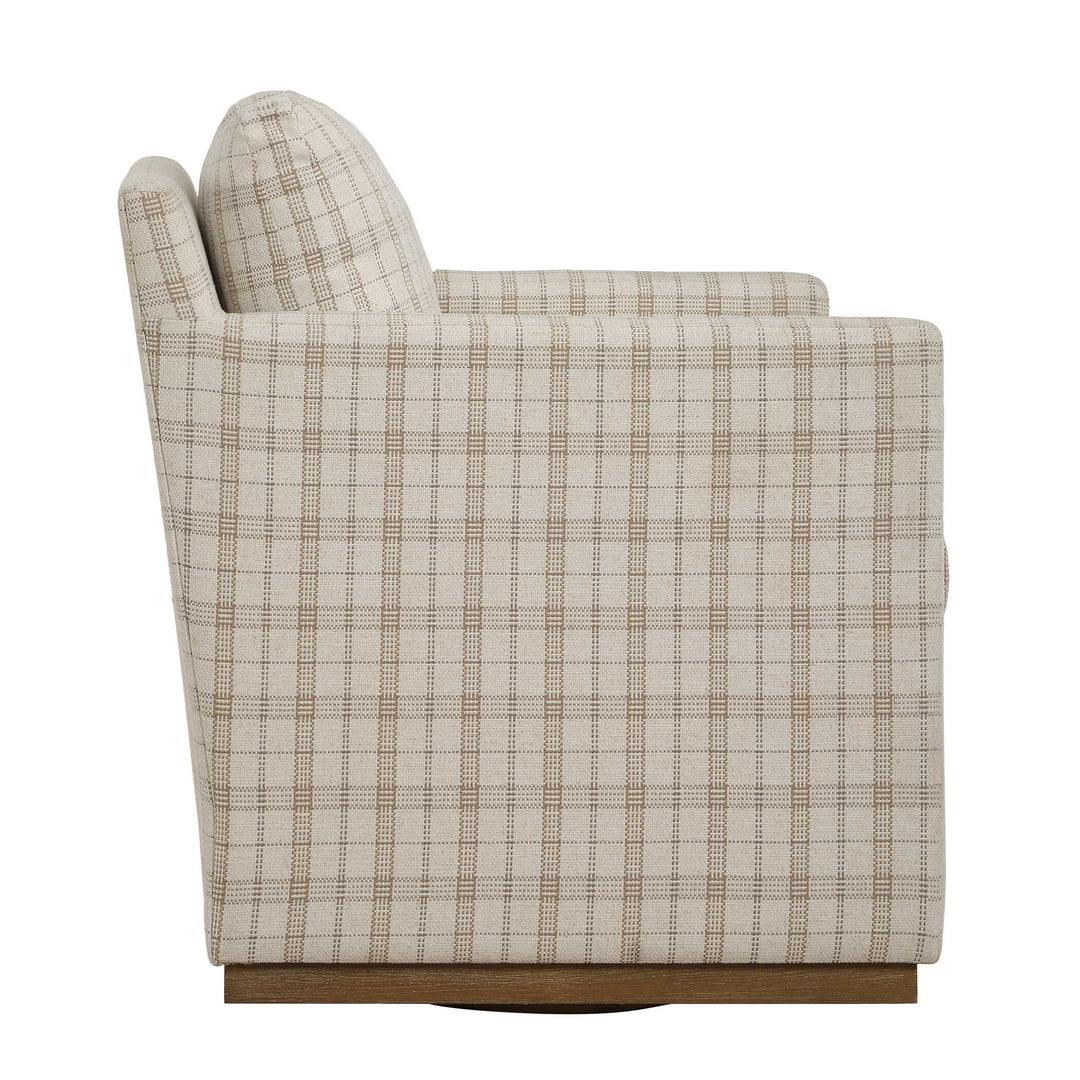 Basie Casual Linen Swivel Chair