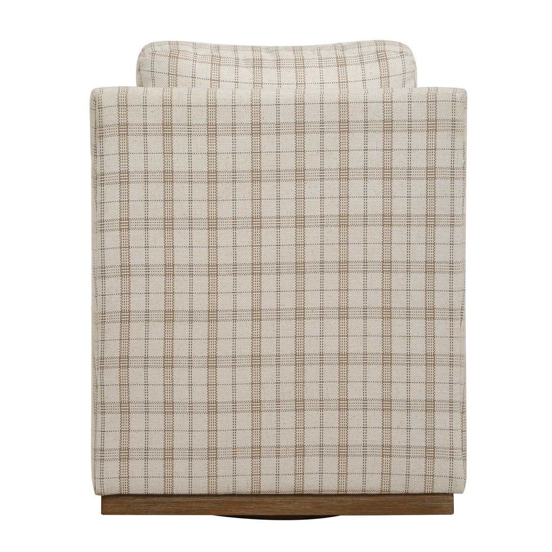 Basie Casual Linen Swivel Chair