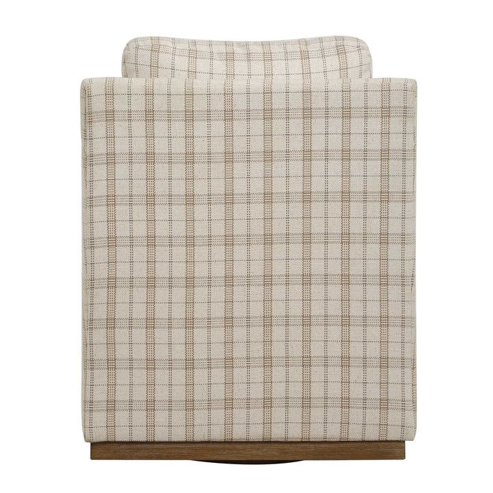 Basie Casual Linen Swivel Chair