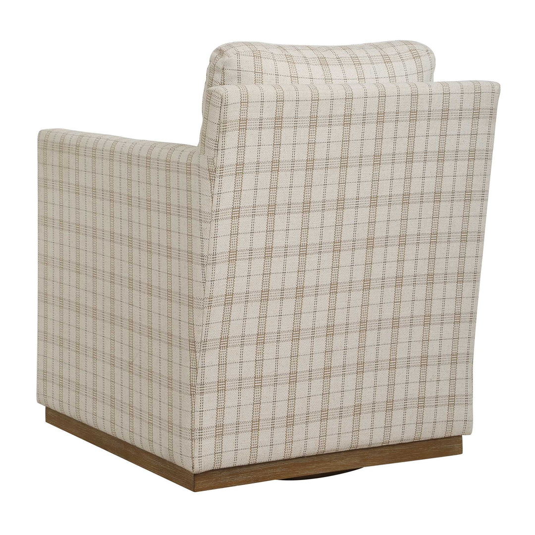 Basie Casual Linen Swivel Chair