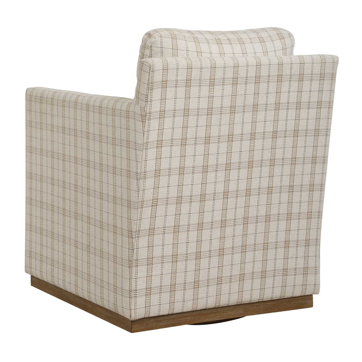 Basie Casual Linen Swivel Chair