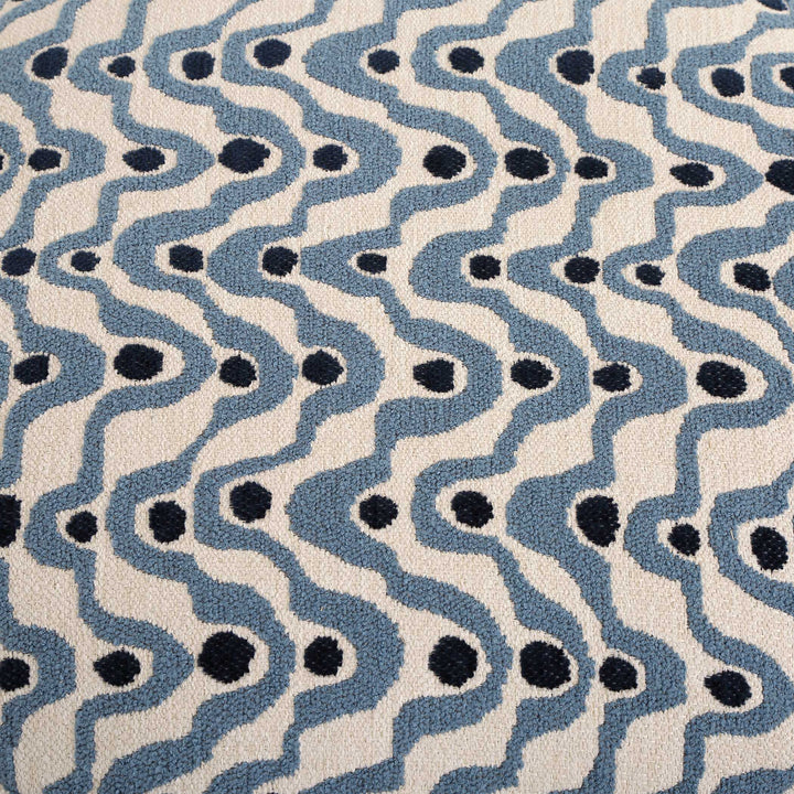 Cas Blue Fabric Ottoman