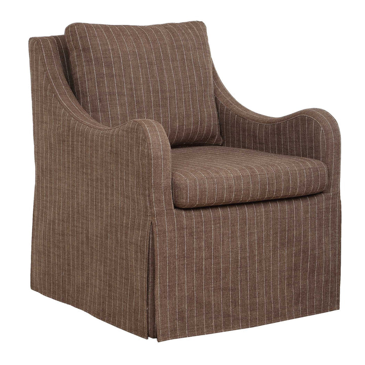 Luisa Pinstripe Swivel Chair