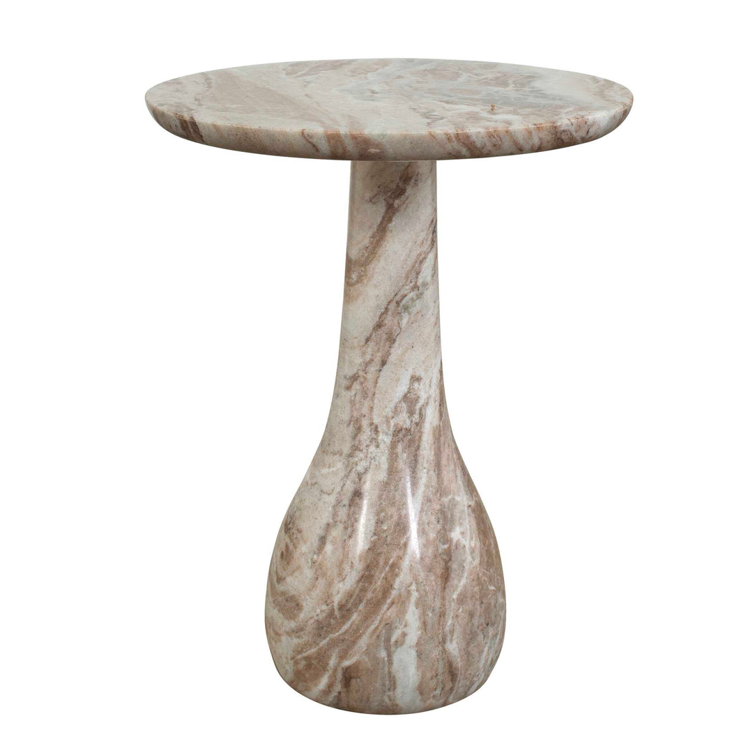 Shura Indoor-Outdoor Marble Accent Table