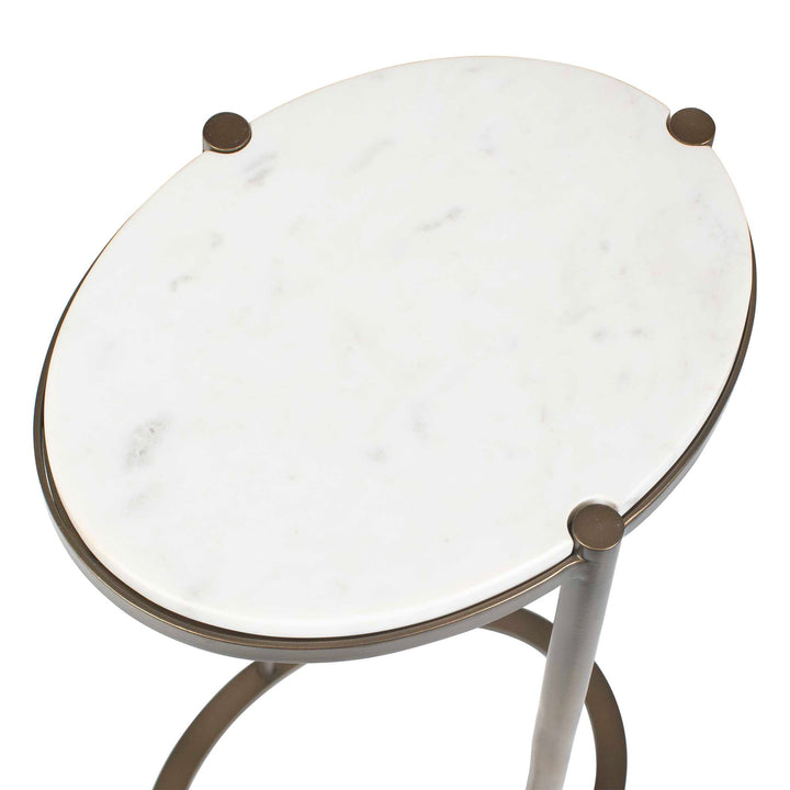 Mercier Round Marble Accent Table