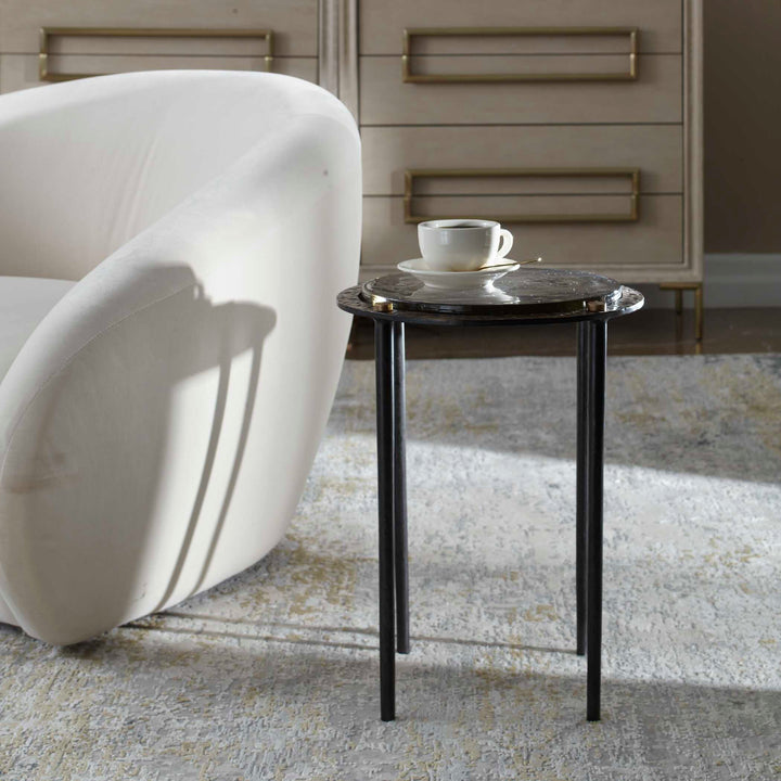 Kennington Round Glass Accent Table