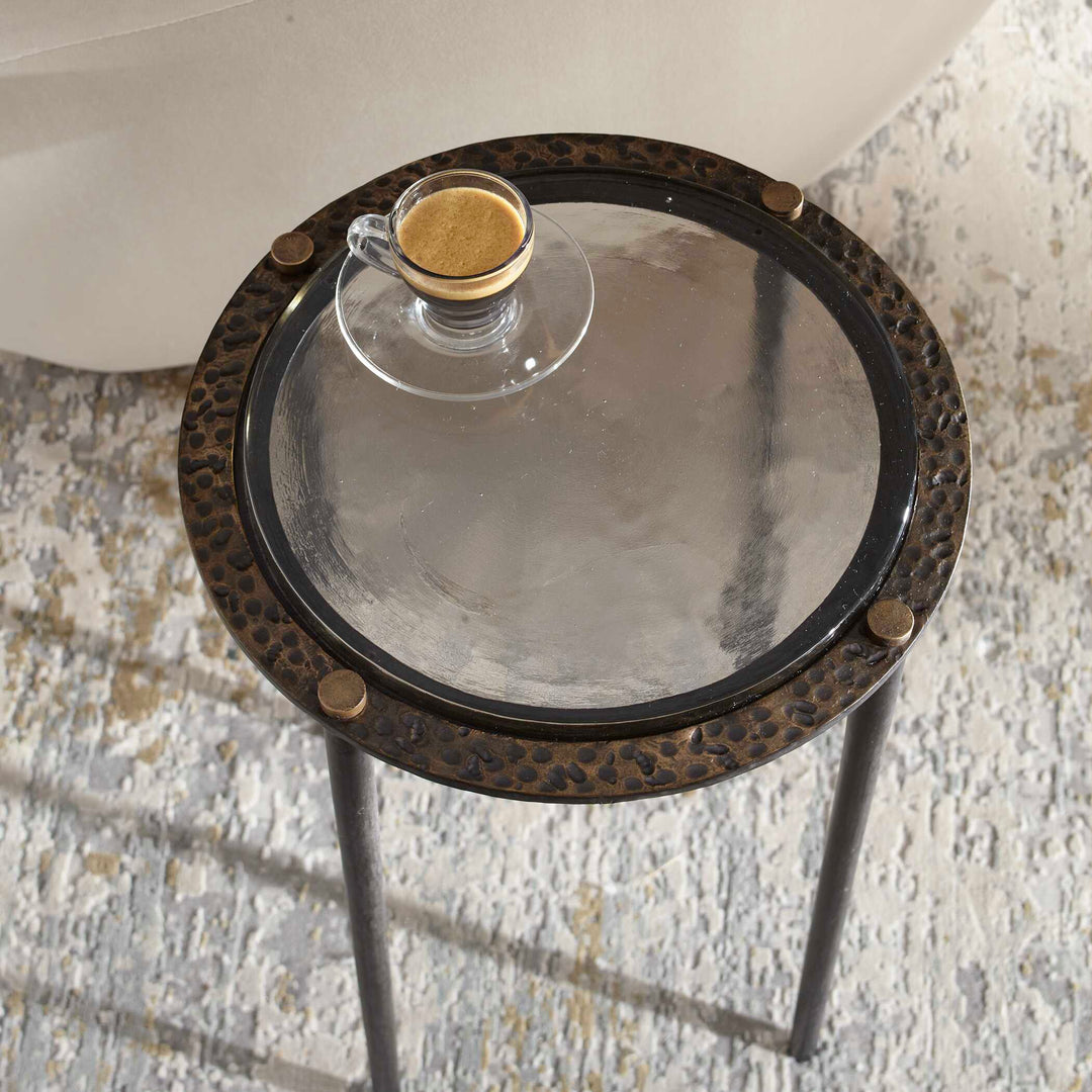 Kennington Round Glass Accent Table
