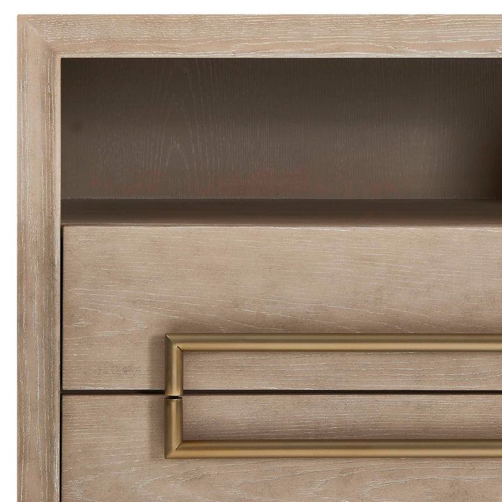 Alessia Modern Light Oak Side Table