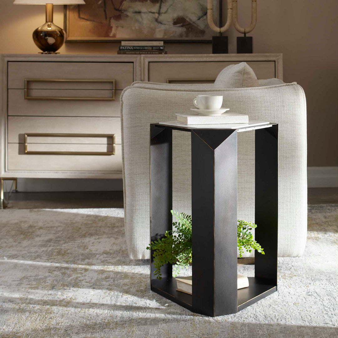 Keenan Geometric Accent Table