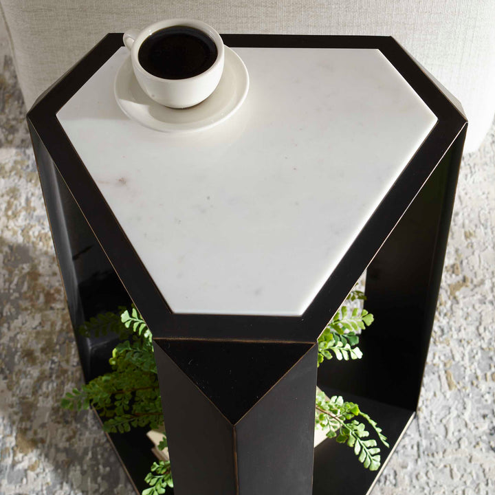 Keenan Geometric Accent Table