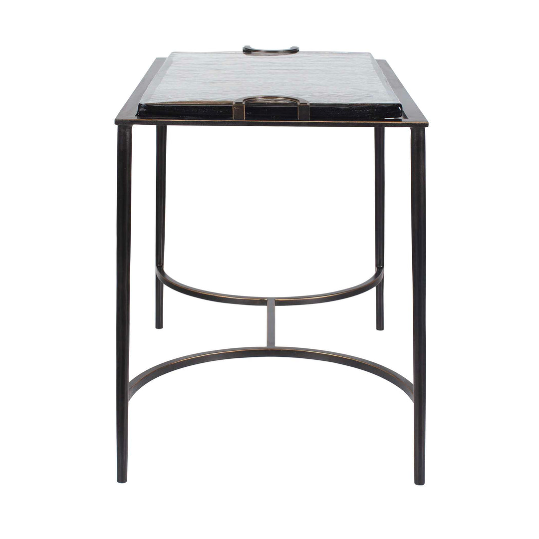 Eisen Textured Glass Accent Table
