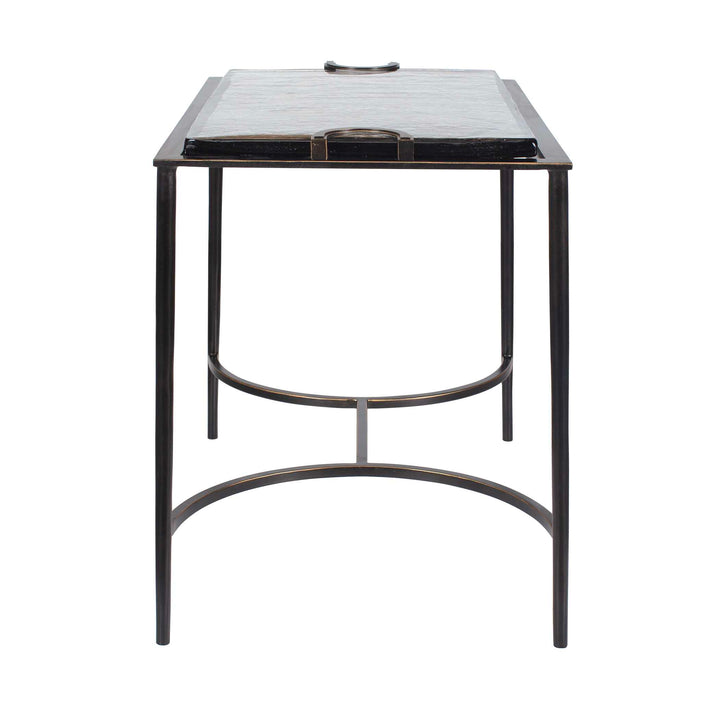 Eisen Textured Glass Accent Table