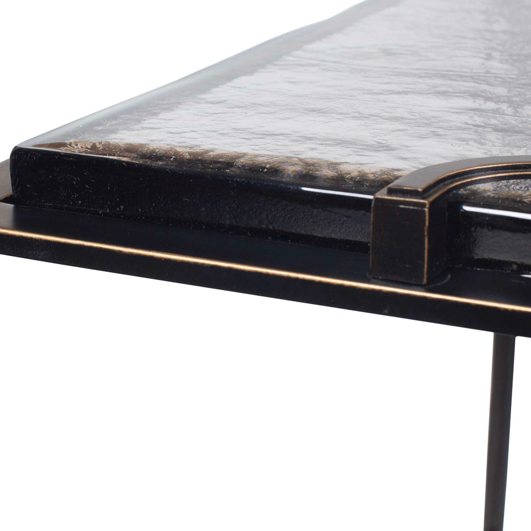 Eisen Textured Glass Accent Table