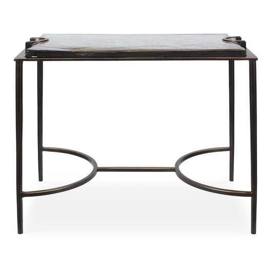 Eisen Textured Glass Accent Table