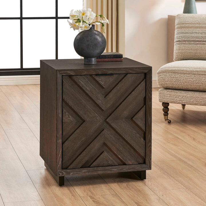 Barrett Dark Charcoal Oak Cabinet