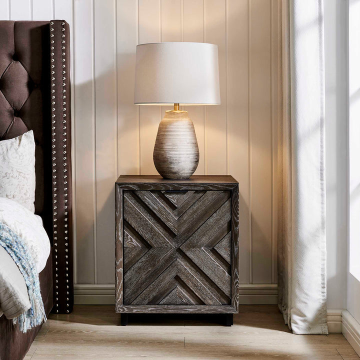 Barrett Dark Charcoal Oak Cabinet