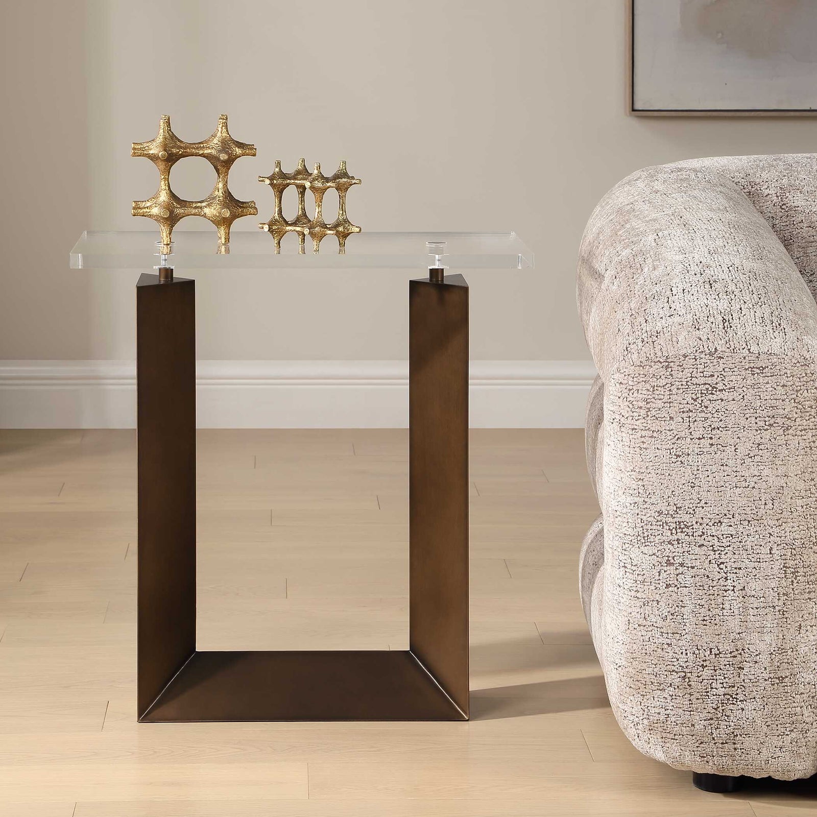 McElroy Modern Bronze Side Table