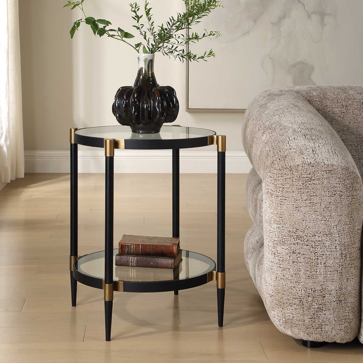 Chadid Round Glass Side Table