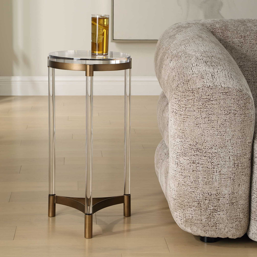 Pereira Round Acrylic Accent Table