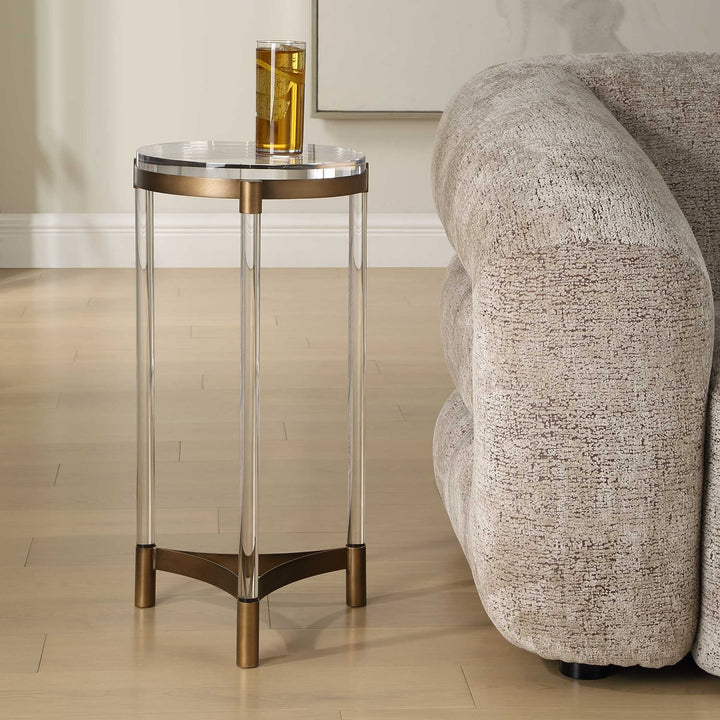 Pereira Round Acrylic Accent Table