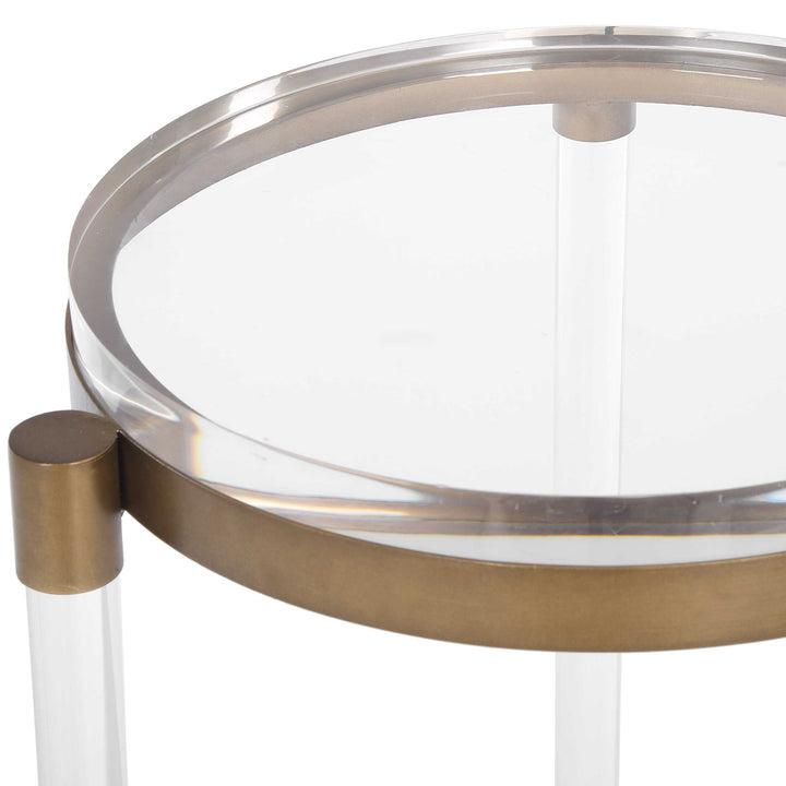 Pereira Round Acrylic Accent Table